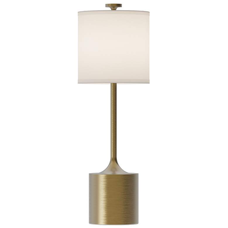 Image 2 Alora Mood Issa E26 26-in Brushed Gold/Ivory Linen Table Lamp