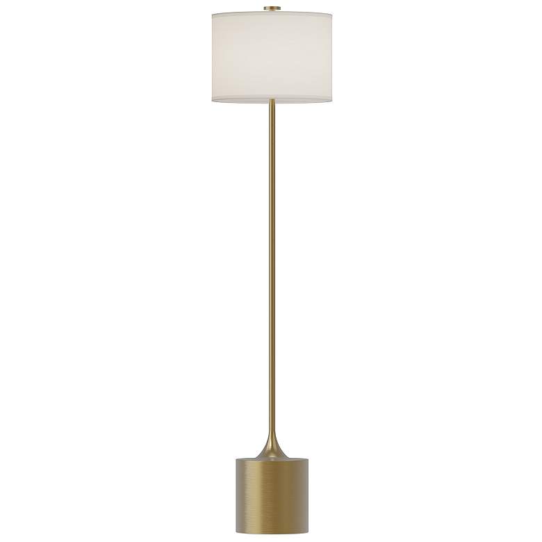 Image 1 Alora Mood Issa E26 61-in Brushed Gold/Ivory Linen Floor Lamp