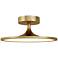 Alora Mood Issa LED 12-in Brushed Gold Semi-Flush Mount