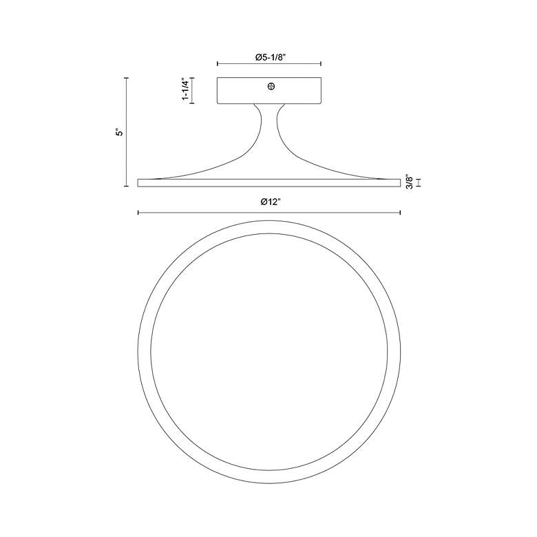 Image 3 Alora Mood Issa LED 12-in Matte Black Semi-Flush Mount more views