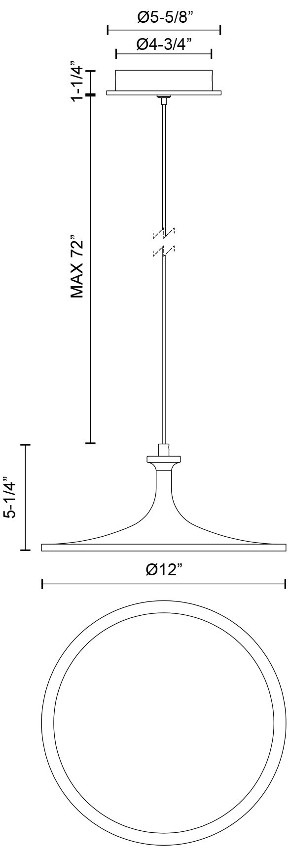 Image 4 Alora Mood Issa LED 12-in White Pendant more views