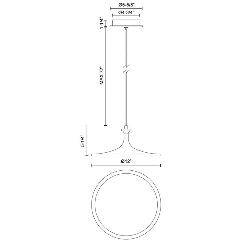 Image 4 Alora Mood Issa LED 12-in White Pendant more views