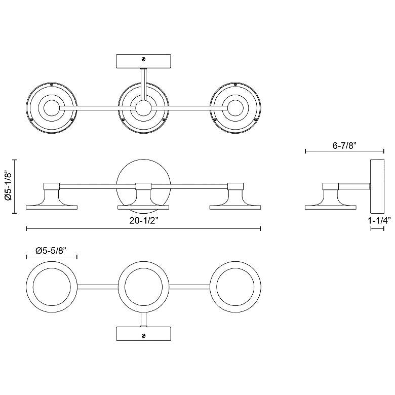 Image 3 Alora Mood Issa LED 21-in White Vanity Light more views