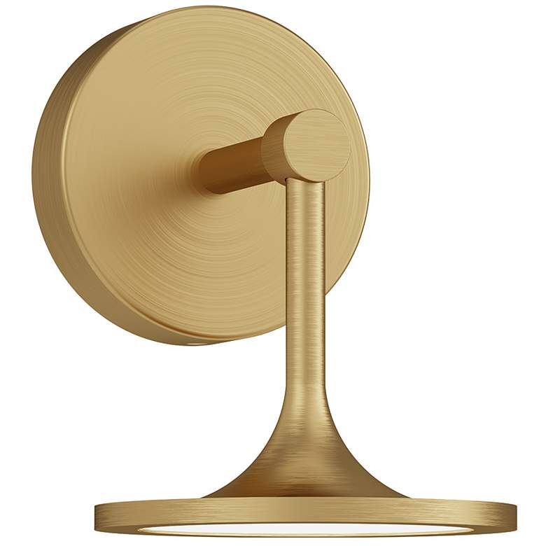 Image 1 Alora Mood Issa LED 6-in Brushed Gold Wall Vanity