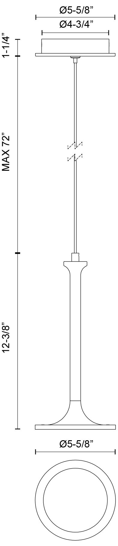 Image 3 Alora Mood Issa LED 6-in White Pendant more views