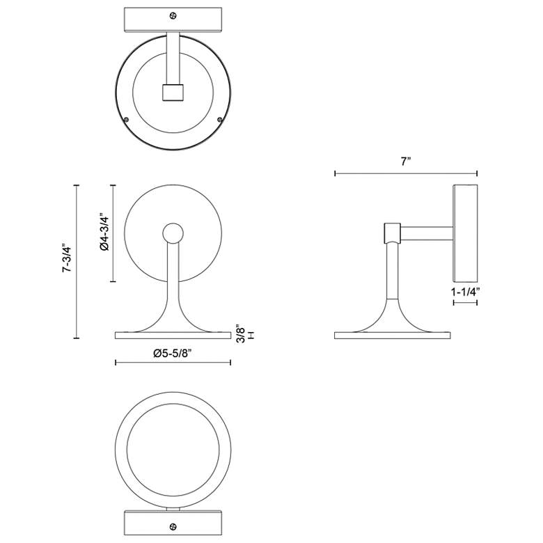 Image 3 Alora Mood Issa LED 6-in White Wall Vanity more views