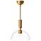 Alora Mood Jude E26 12-in Brushed Gold/Clear Glass Pendant