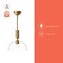 4_Alora Mood Jude E26 12-in Brushed Gold/Clear Glass Pendant more views