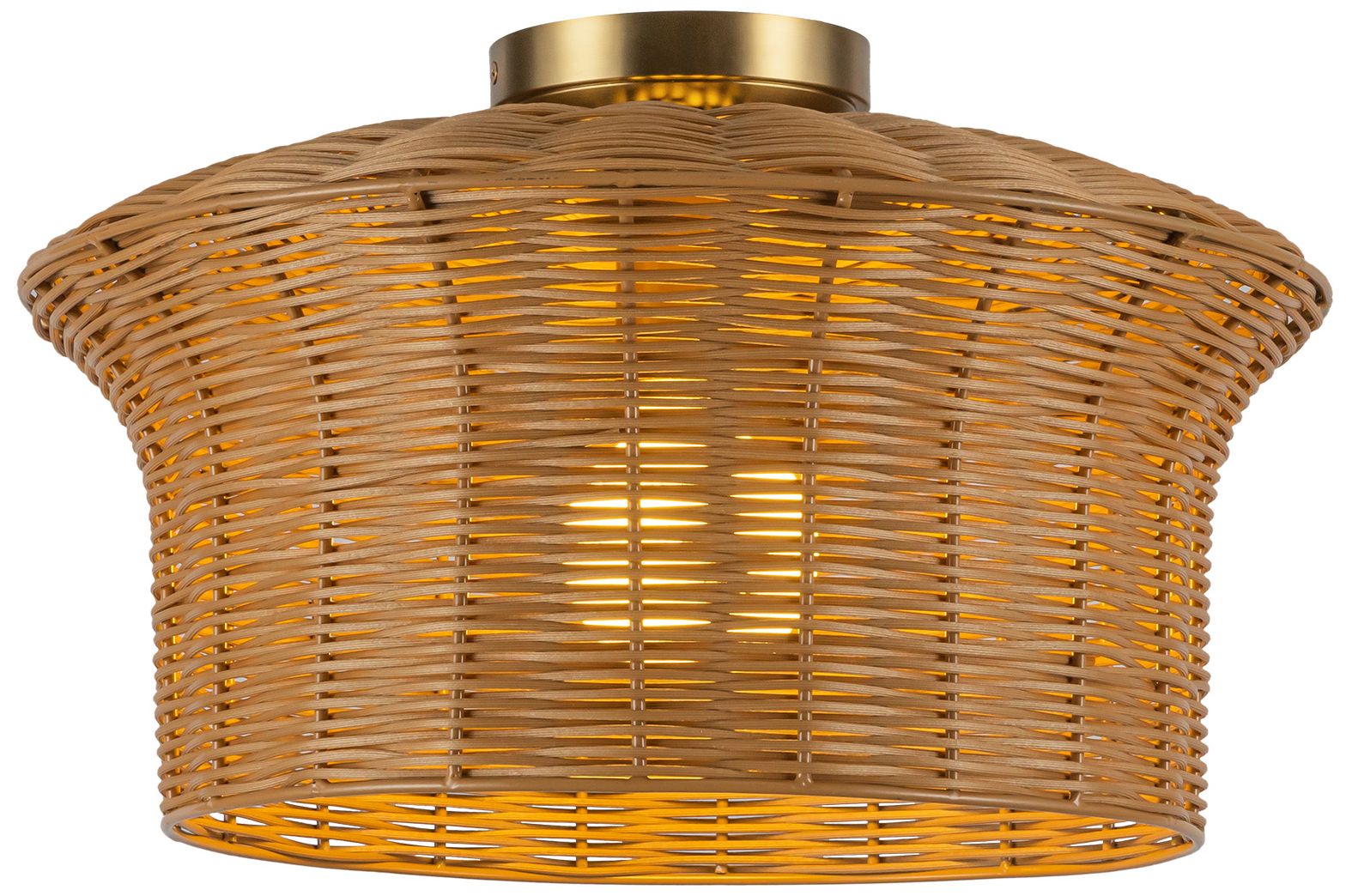 Image 2 Alora Mood Kai E26 16-in Brushed Gold Semi-Flush Mount more views