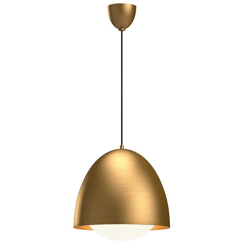 Image 1 Alora Mood Kenji E26 16-in Aged Gold/Opal Matte Glass Pendant