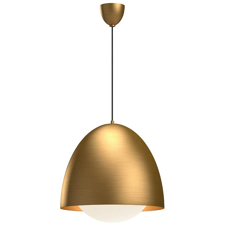 Image 1 Alora Mood Kenji E26 20-in Aged Gold/Opal Matte Glass Pendant