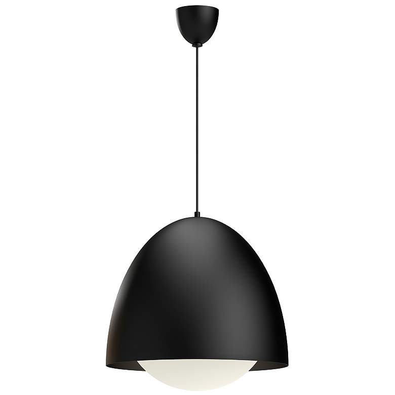 Image 1 Alora Mood Kenji E26 20-in Matte Black/Opal Matte Glass Pendant