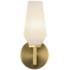 Alora Mood Krysta E12 10-in Brushed Gold/Opal Glass Wall Vanity