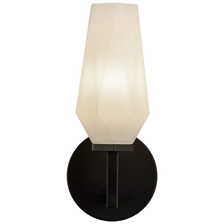 Image 1 Alora Mood Krysta E12 10-in Matte Black/Opal Glass Wall Vanity