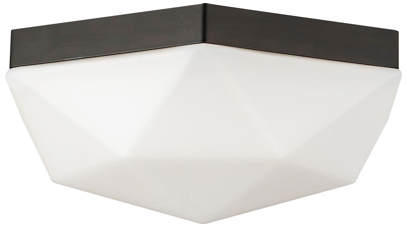 Image 4 Alora Mood Krysta E12 12-in Matte Black/Opal Glass Flush Mount more views