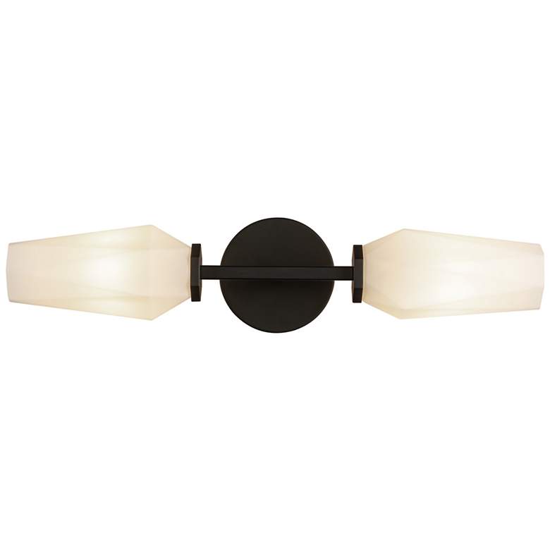 Image 1 Alora Mood Krysta E12 20-in Matte Black/Opal Glass Wall Vanity