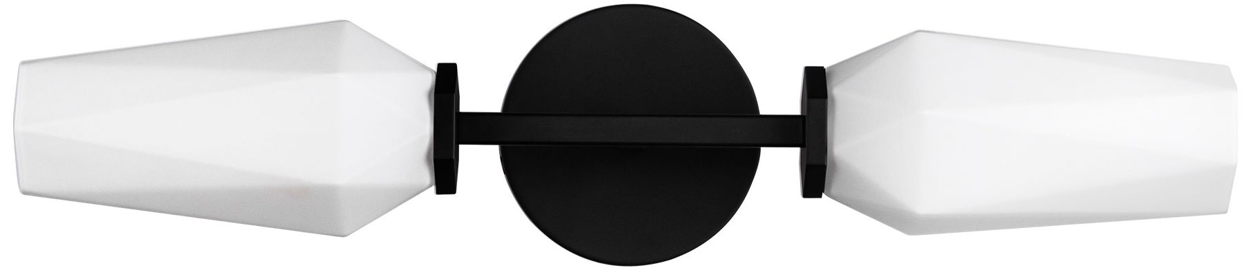 Image 2 Alora Mood Krysta E12 20-in Matte Black/Opal Glass Wall Vanity more views