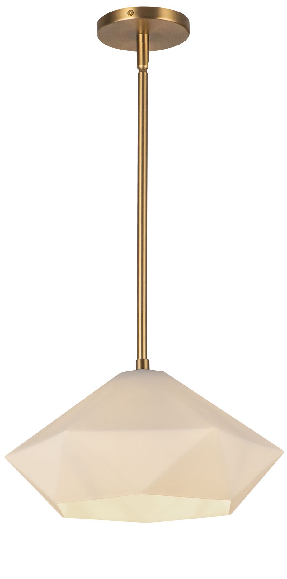Image 3 Alora Mood Krysta E26 14-in Brushed Gold/Opal Glass Pendant more views