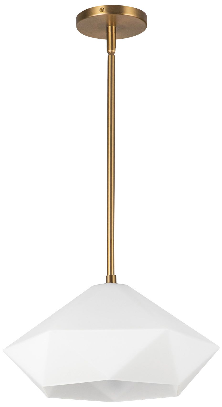 Image 4 Alora Mood Krysta E26 14-in Brushed Gold/Opal Glass Pendant more views