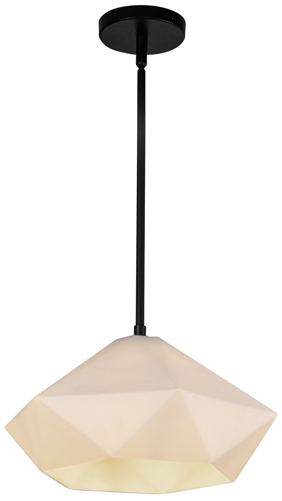 Image 3 Alora Mood Krysta E26 14-in Matte Black/Opal Glass Pendant more views