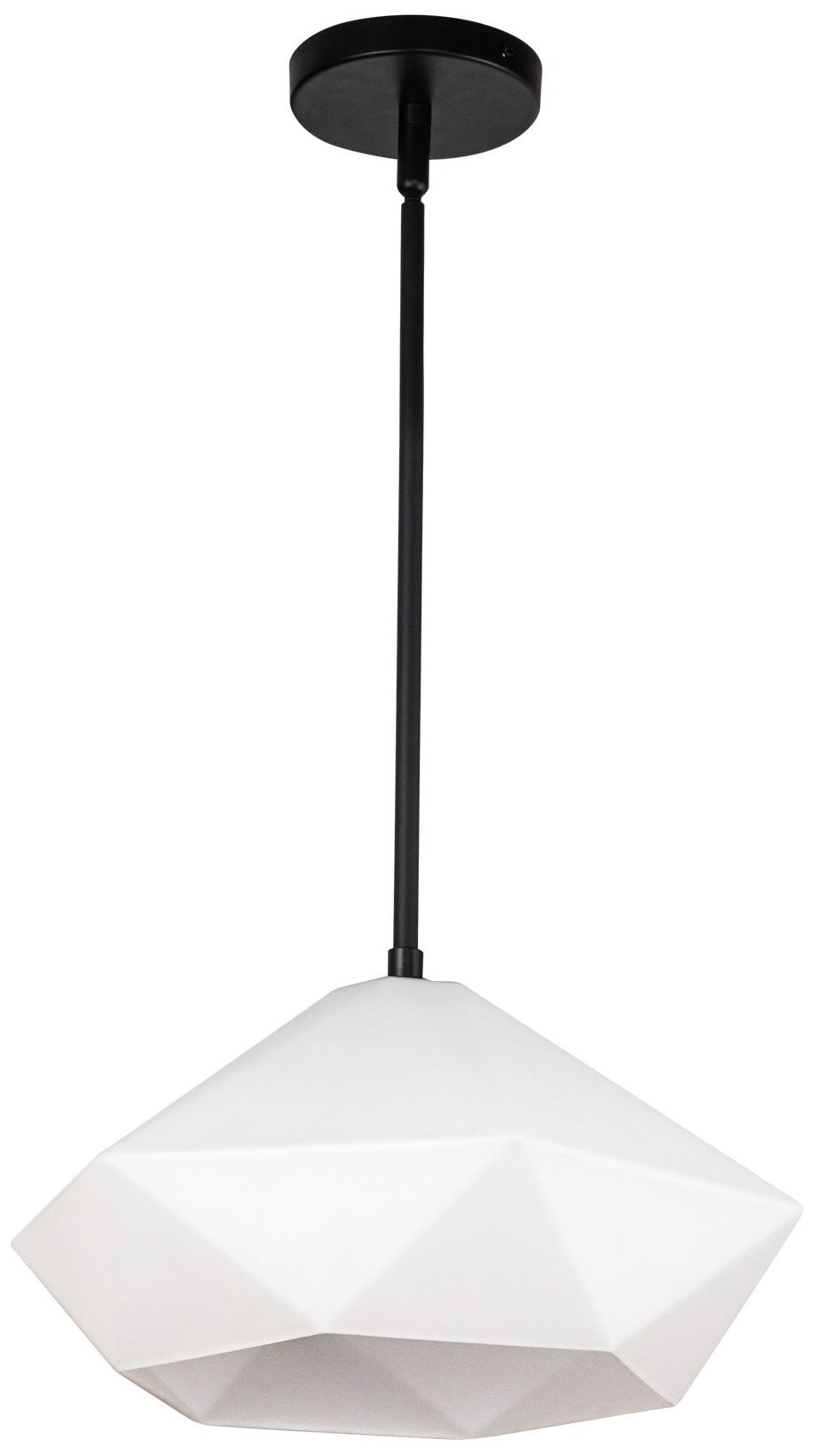 Image 4 Alora Mood Krysta E26 14-in Matte Black/Opal Glass Pendant more views