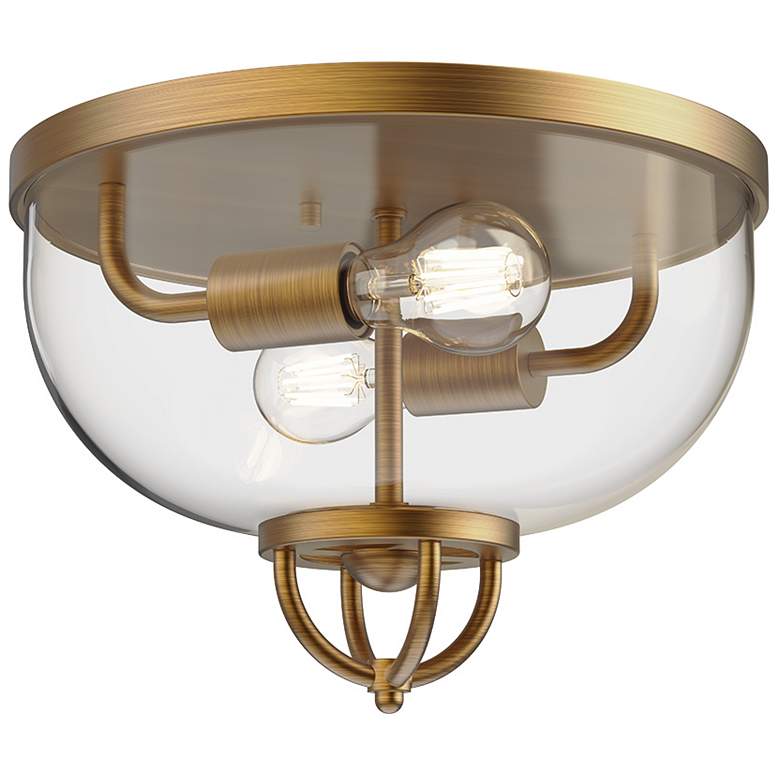 Image 1 Alora Mood Lancaster E26 13-in Aged Gold Flush Mount