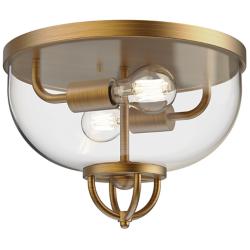 Alora Mood Lancaster E26 13-in Aged Gold Flush Mount