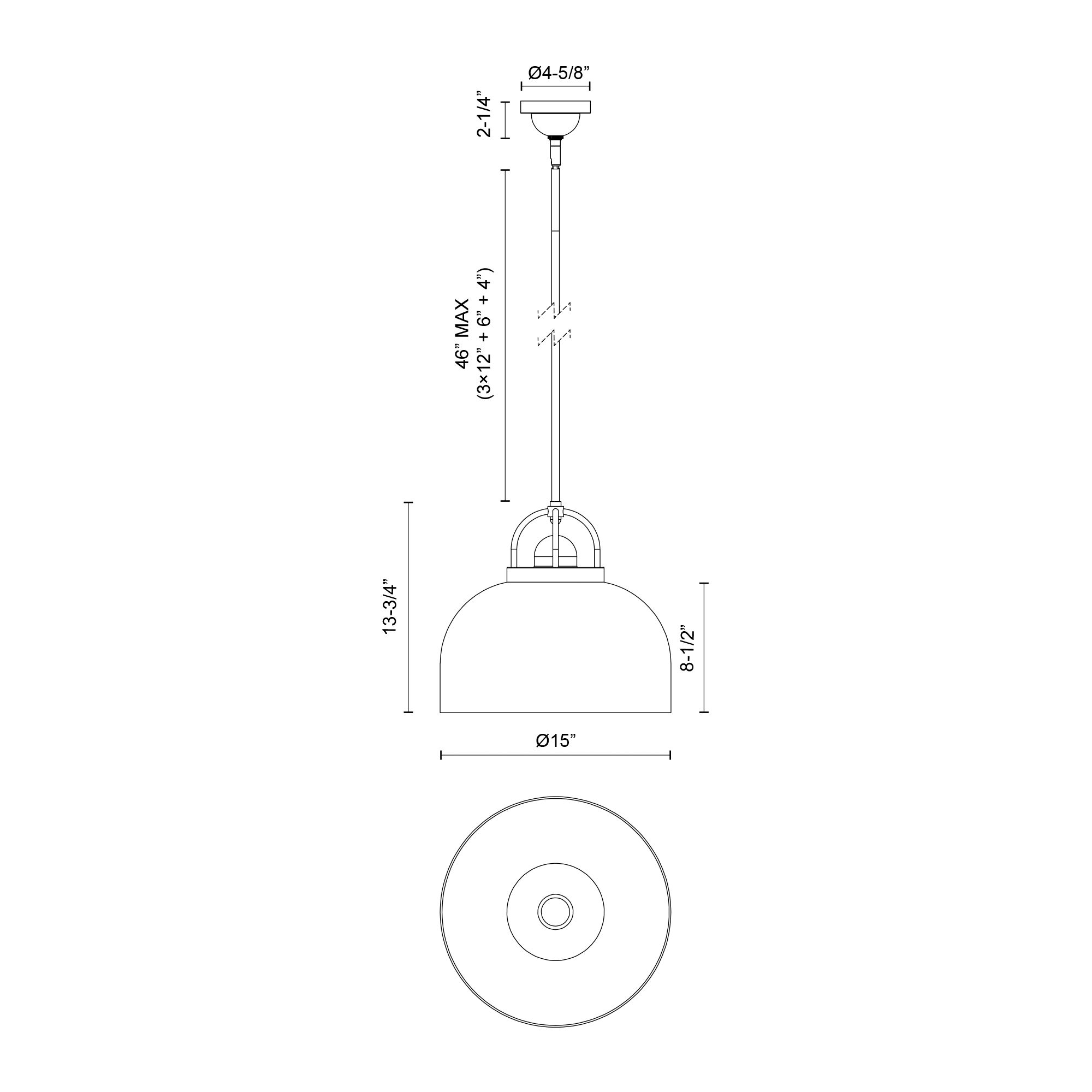 Image 3 Alora Mood Lancaster E26 15-in Matte Black Pendant more views