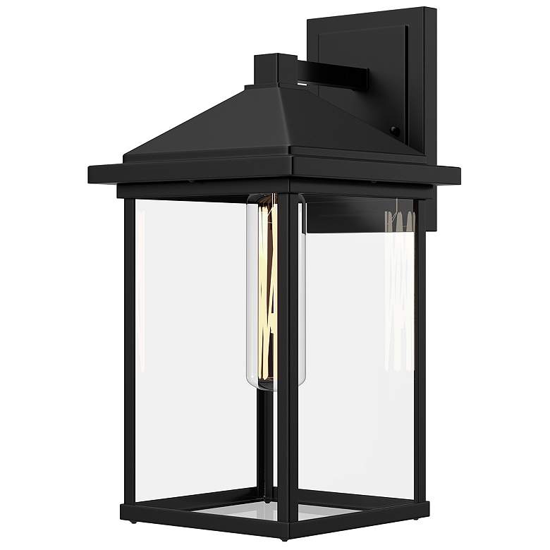 Image 1 Alora Mood Larchmont E26 6-in Glass/Black Exterior Wall Sconce