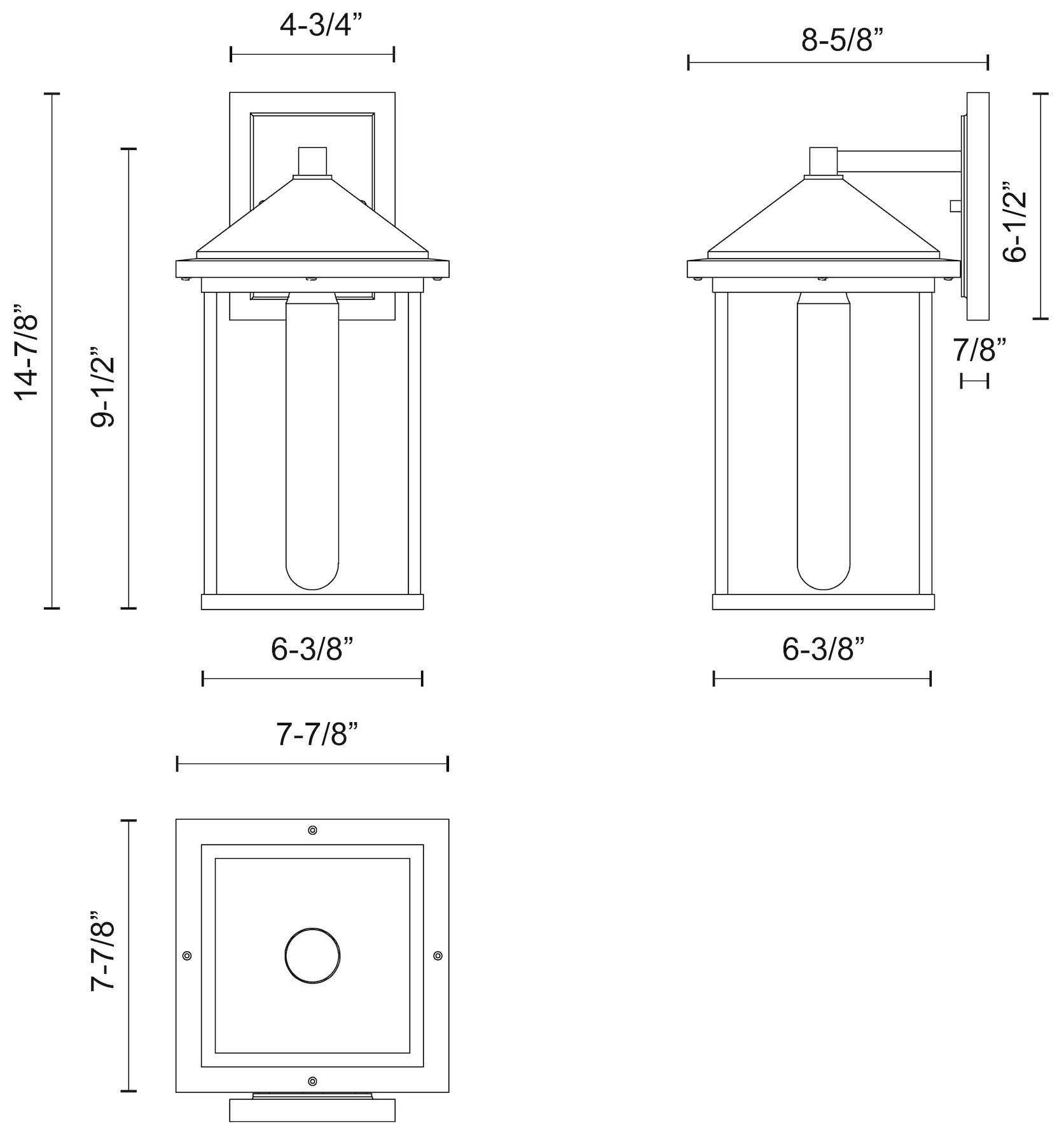Image 5 Alora Mood Larchmont E26 9-in Glass/Black Exterior Wall Sconce more views