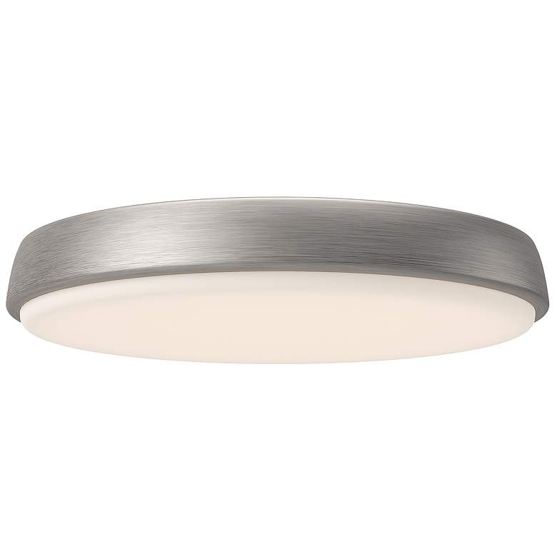 Image 1 Alora Mood Laval LED 15-in Brushed Nickel Flush Mount