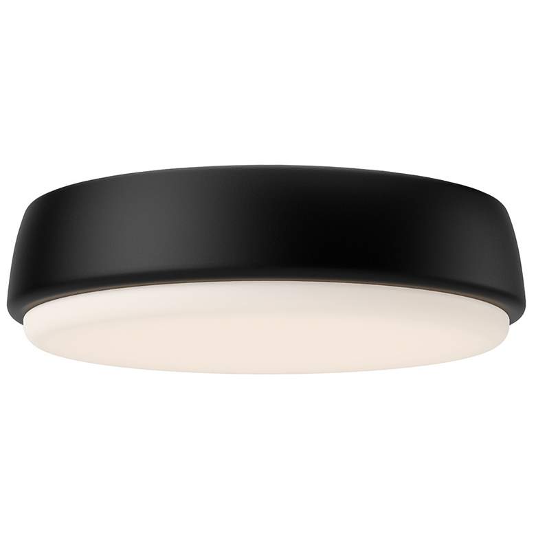 Image 1 Alora Mood Laval LED 9-in Matte Black Flush Mount