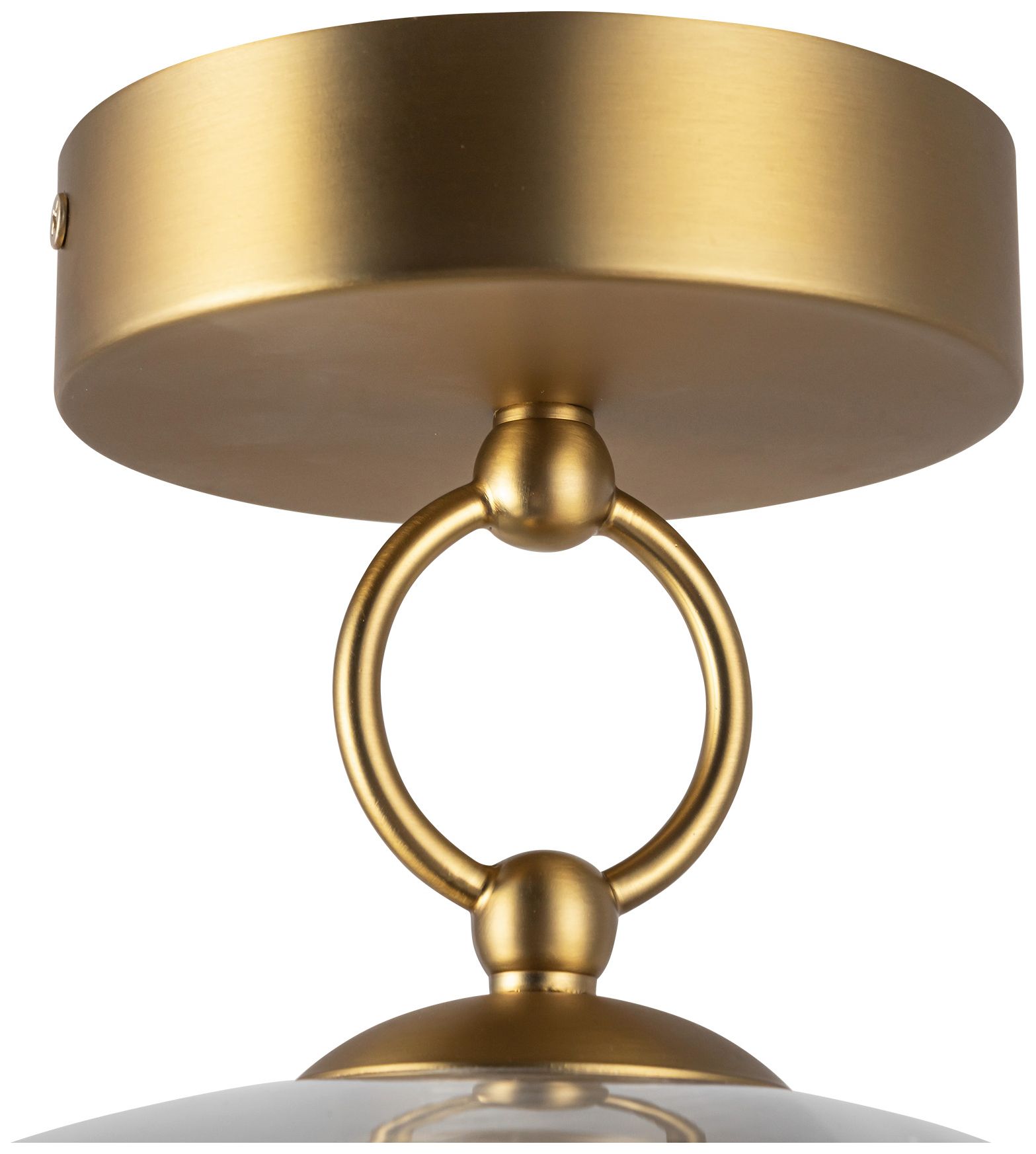 Image 4 Alora Mood Leota LED 8-in Brushed Gold/Clear Glass Semi-Flush Mount more views