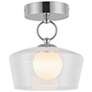 2_Alora Mood Leota LED 8-in Chrome/Clear Glass Semi-Flush Mount more views