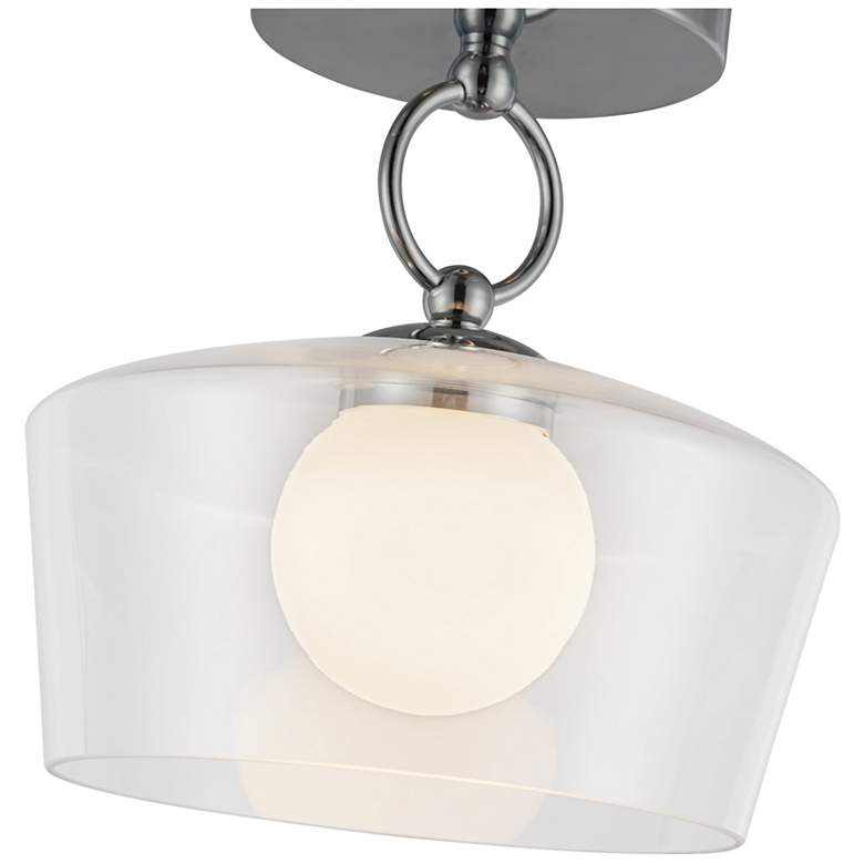 Image 3 Alora Mood Leota LED 8-in Chrome/Clear Glass Semi-Flush Mount more views