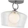 3_Alora Mood Leota LED 8-in Chrome/Clear Glass Semi-Flush Mount more views
