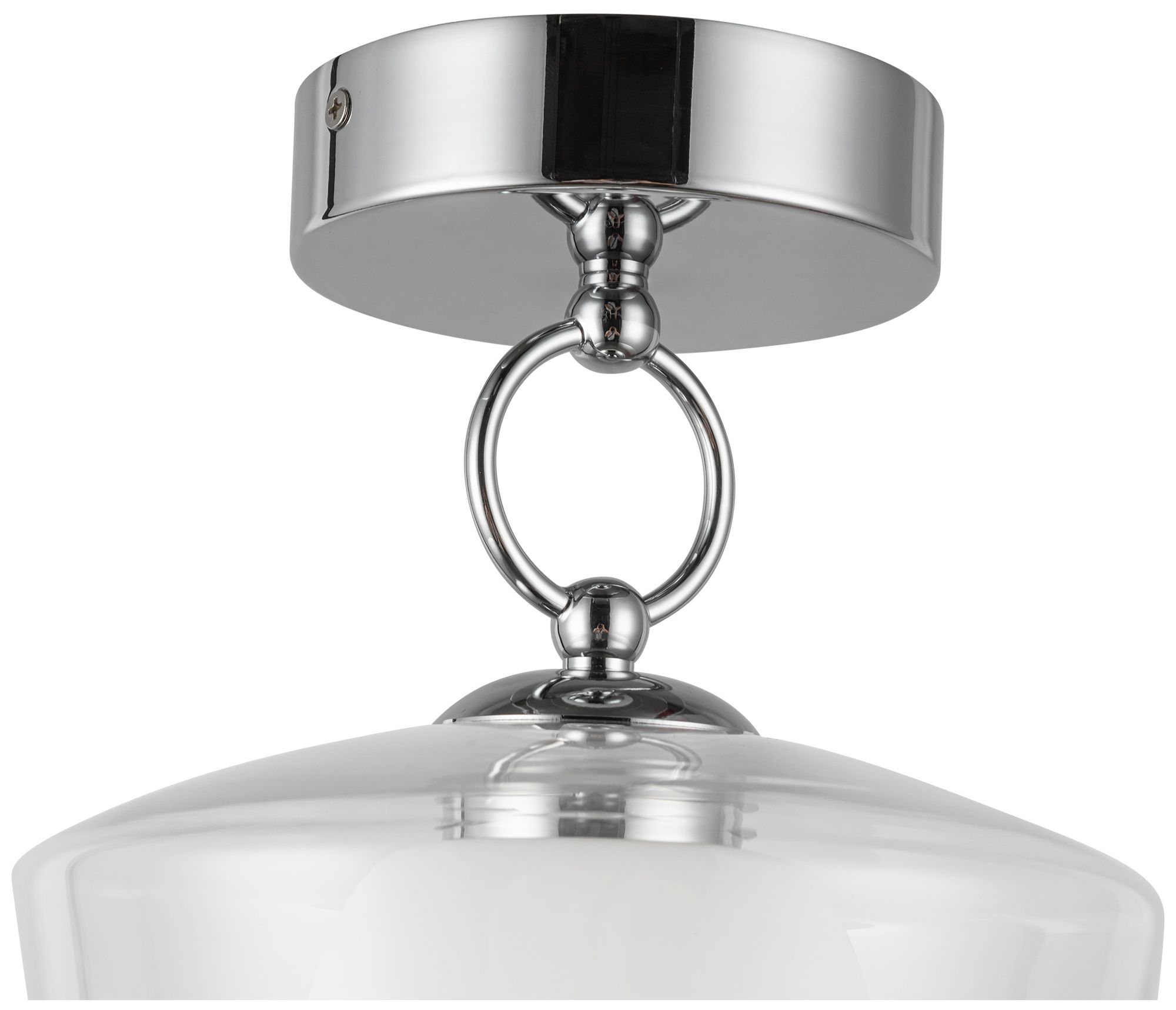 Image 4 Alora Mood Leota LED 8-in Chrome/Clear Glass Semi-Flush Mount more views