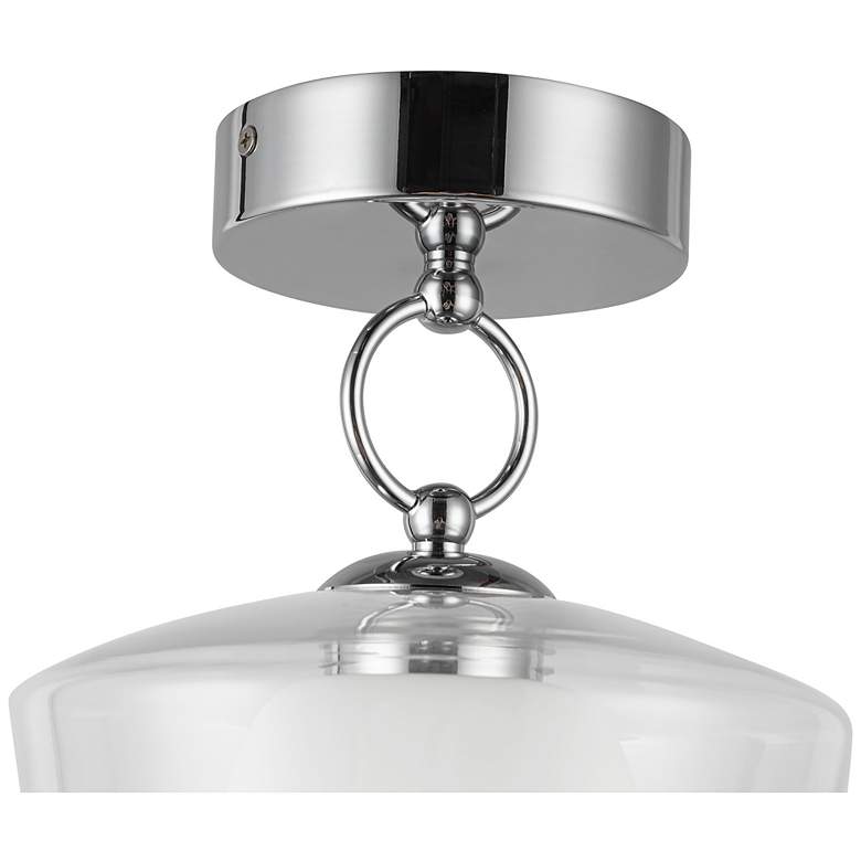 Image 4 Alora Mood Leota LED 8-in Chrome/Clear Glass Semi-Flush Mount more views