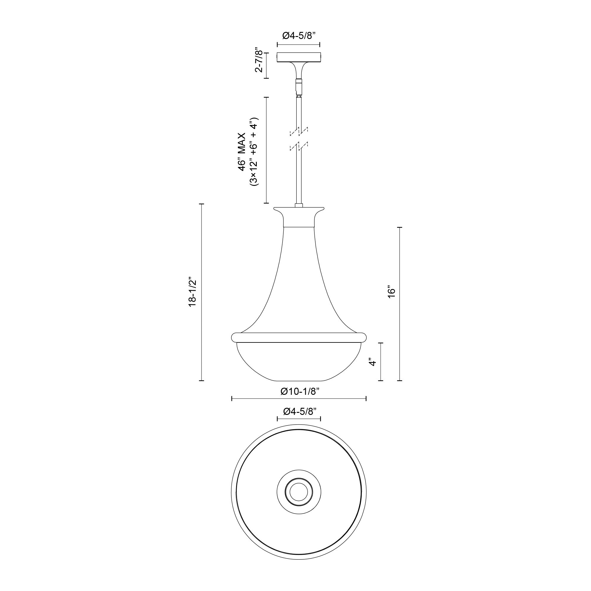 Image 3 Alora Mood Marcel E26 10-in Chrome Pendant more views