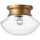 Alora Mood Marcel E26 11-in Aged Gold Flush Mount