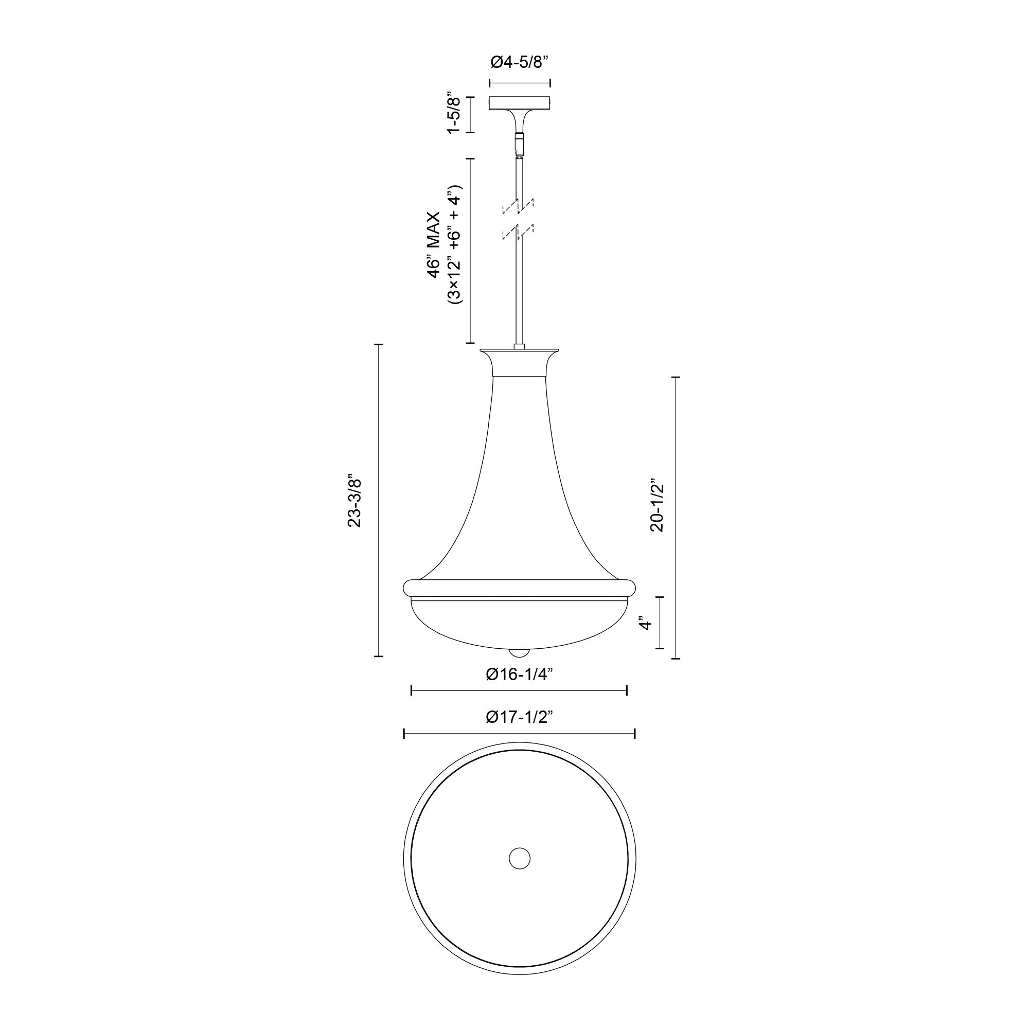 Image 3 Alora Mood Marcel E26 18-in Aged Gold Pendant more views