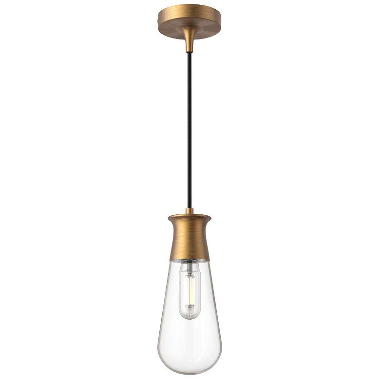 Image 1 Alora Mood Marcel E26 4-in Aged Gold Pendant