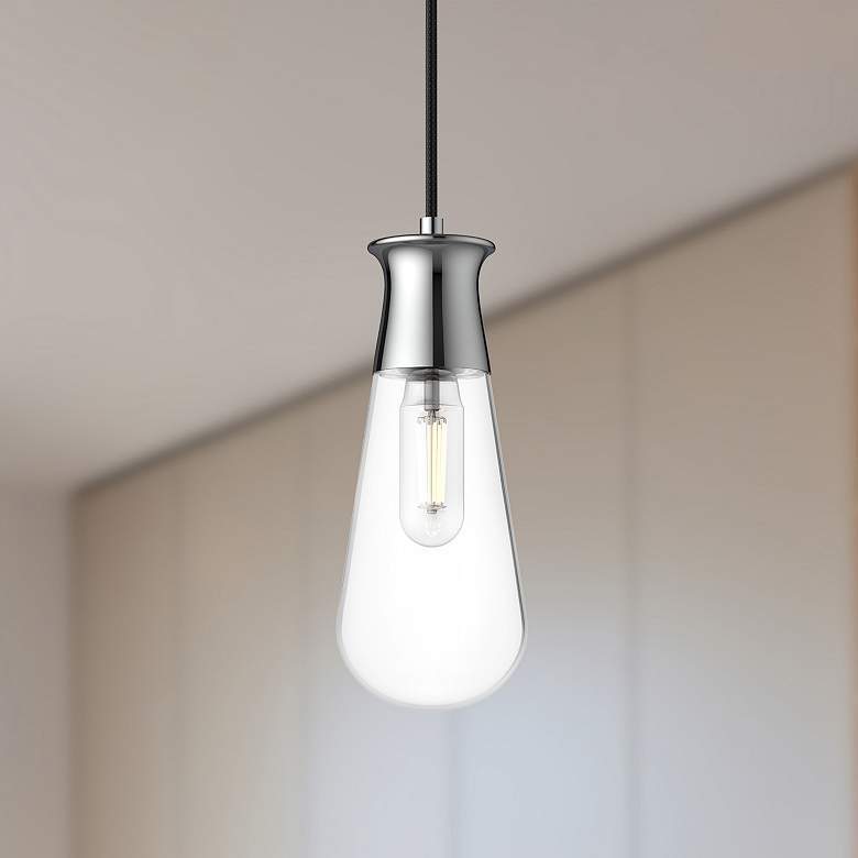 Image 1 Alora Mood Marcel E26 4-in Chrome Pendant