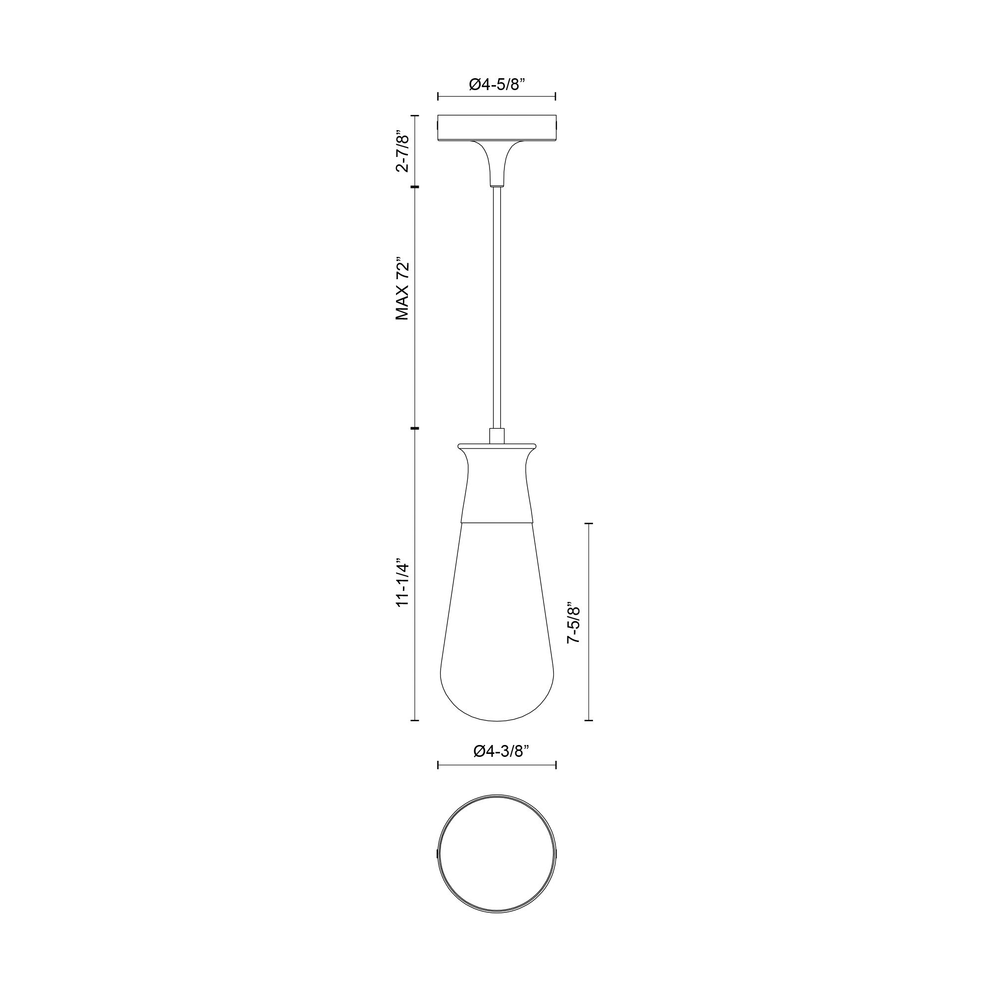 Image 3 Alora Mood Marcel E26 4-in Chrome Pendant more views