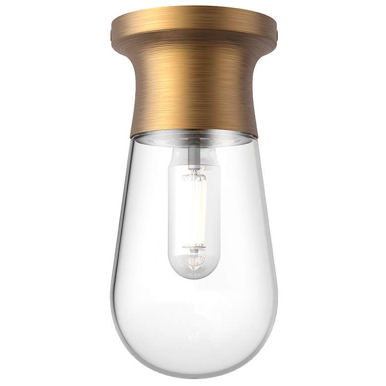Image 1 Alora Mood Marcel E26 5-in Aged Gold Semi-Flush Mount