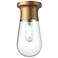 Alora Mood Marcel E26 5-in Aged Gold Semi-Flush Mount