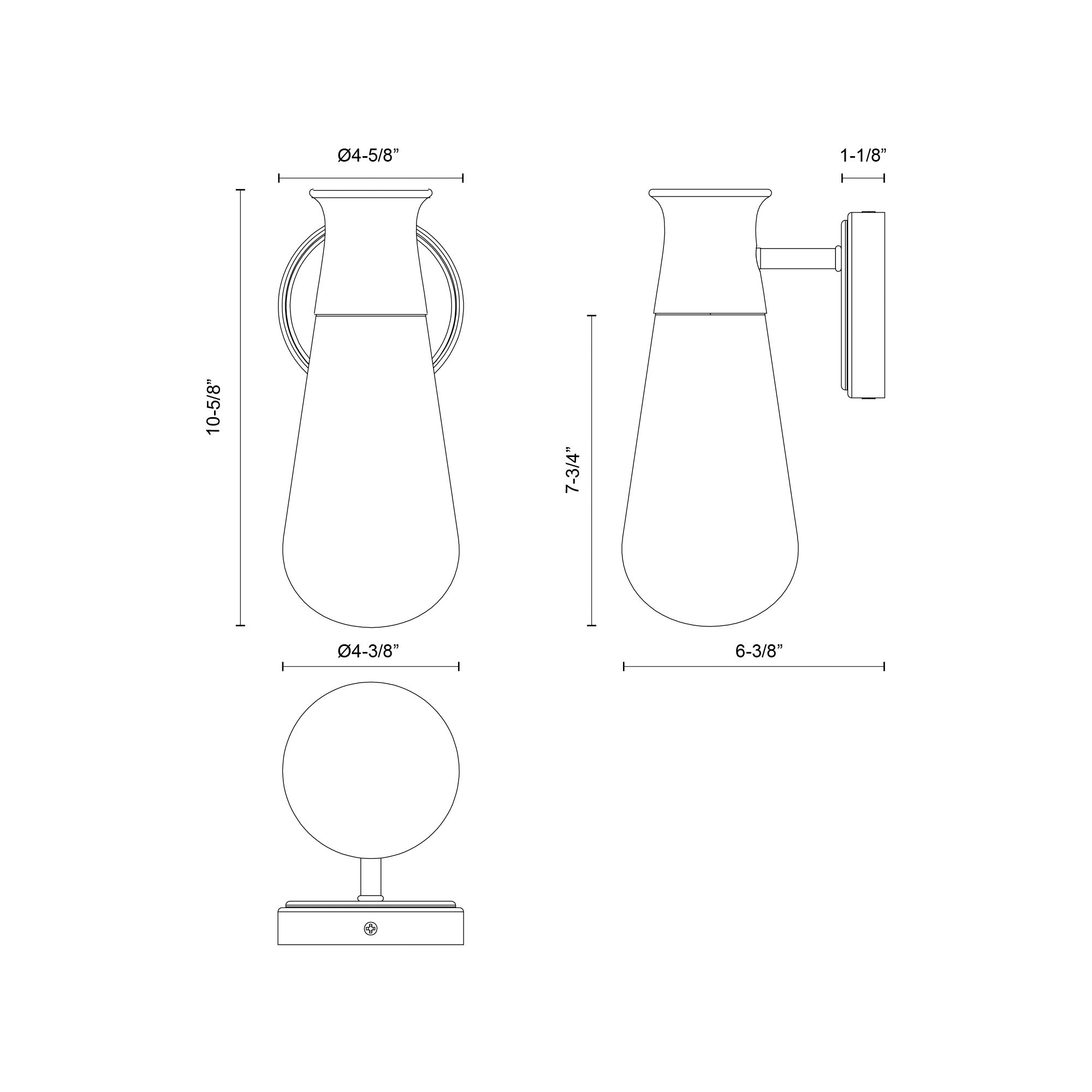 Image 3 Alora Mood Marcel E26 5-in Matte Black Wall Vanity more views