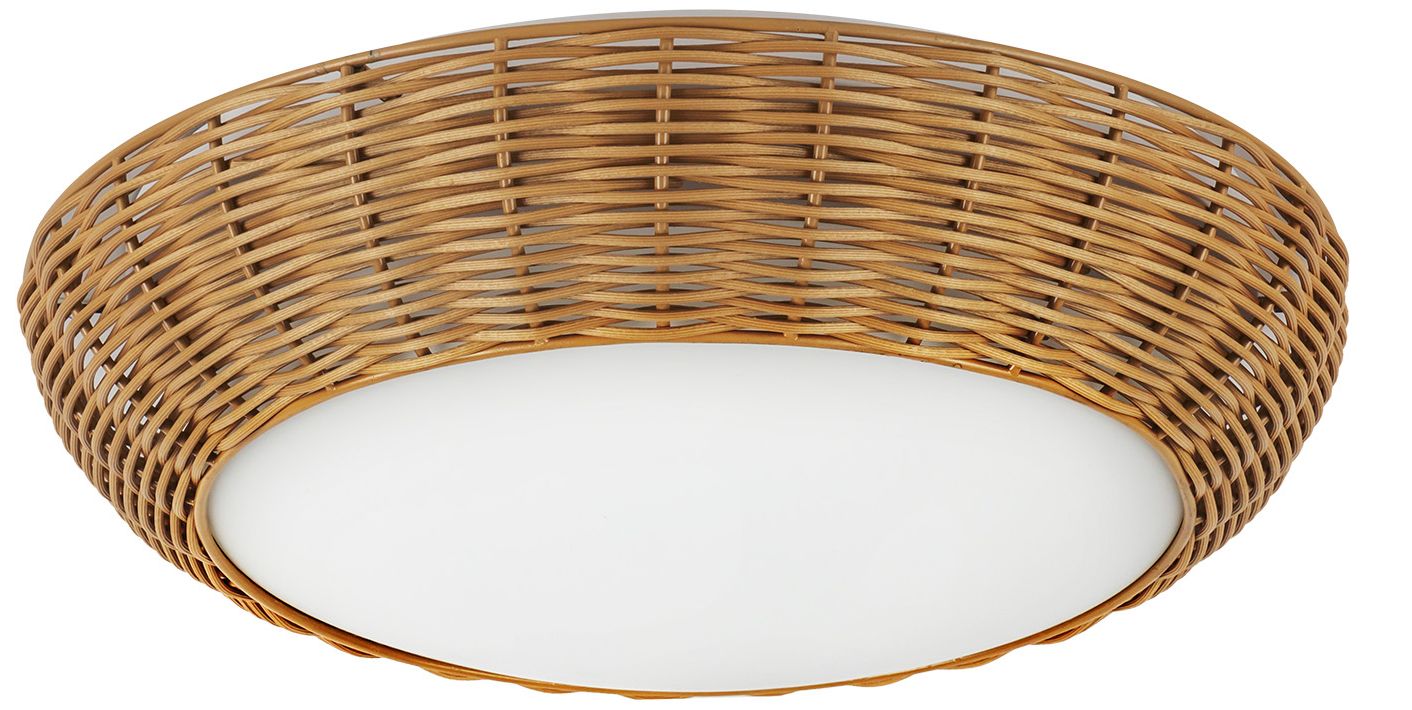 Image 5 Alora Mood Merida E26 14-in Rattan Flush Mount more views