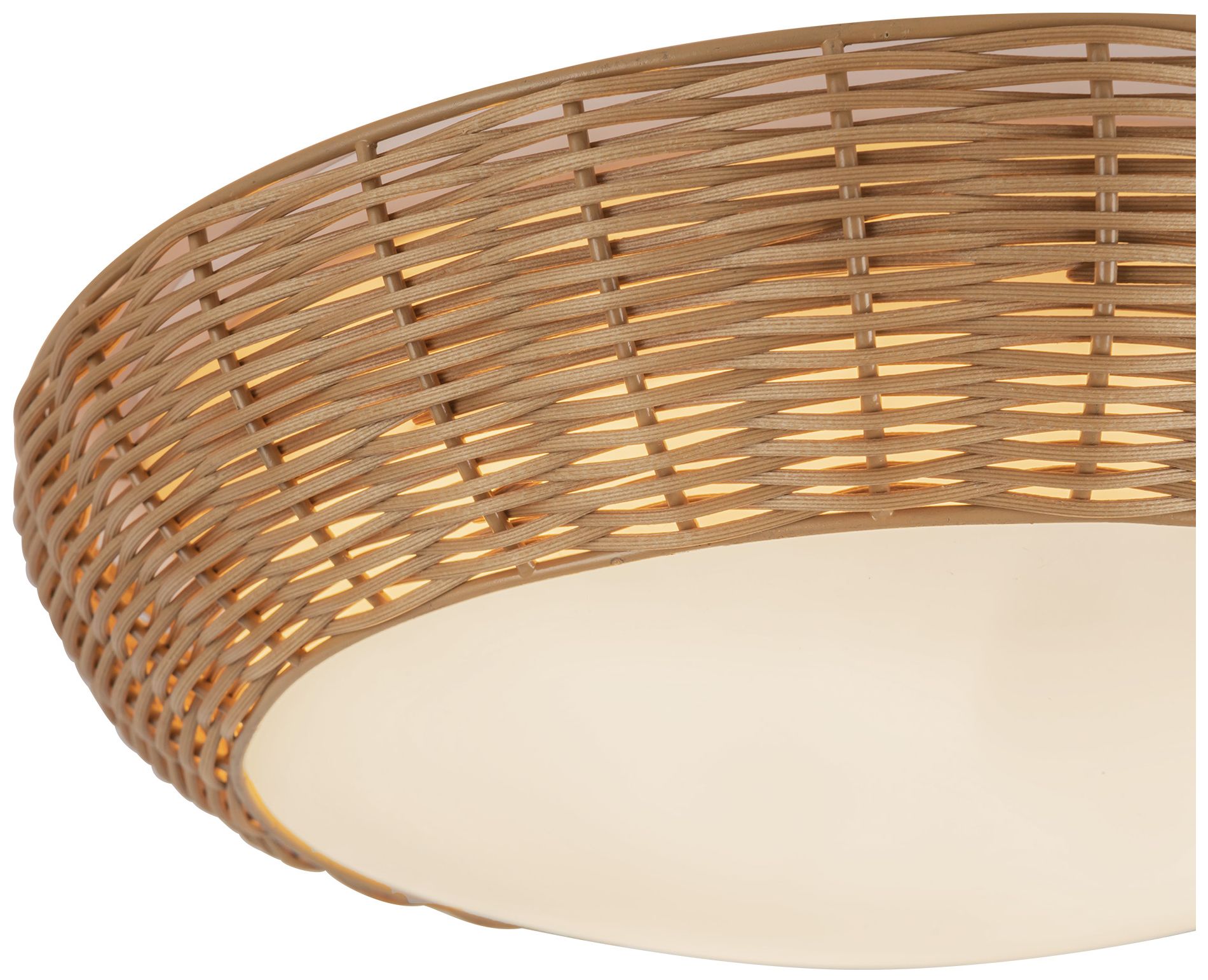 Image 6 Alora Mood Merida E26 14-in Rattan Flush Mount more views