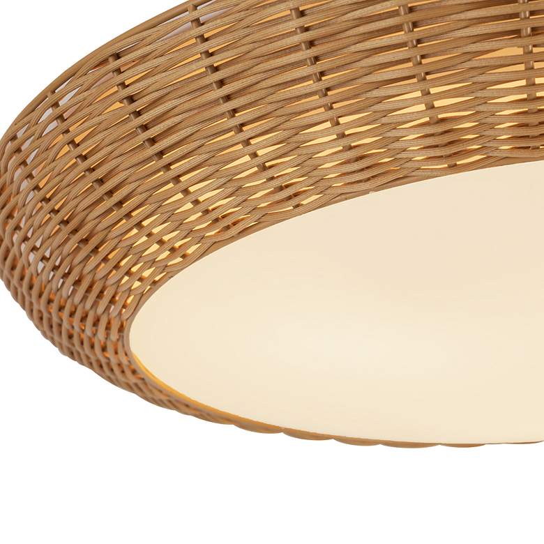 Image 4 Alora Mood Merida E26 21-in Rattan Flush Mount more views